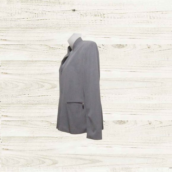 Amanda Smith size 14 womens blazer jacket long sleeves color grey - Picture 4 of 12